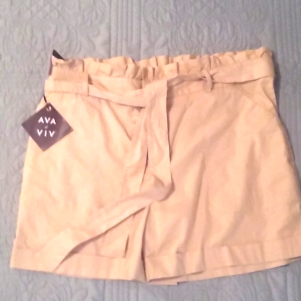 AVA & VIV high-rise, midi Shorts